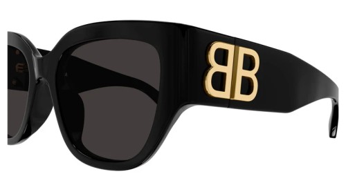 Balenciaga BB0323SK - 002 - 55 Sonnenbrillen Schwarz Eckig