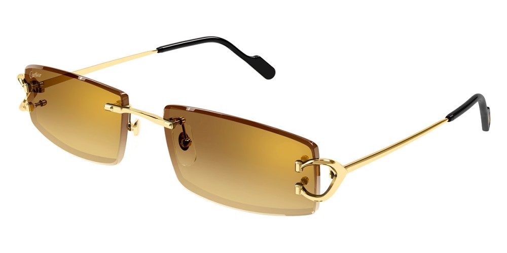 Cartier CT0465S - 004 - 56 Sonnenbrillen Gold Eckig
