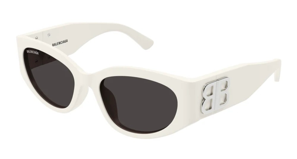 Balenciaga BB0324SK - 004 - 55 Sonnenbrillen Weiß Oval