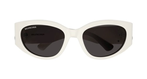 Balenciaga BB0324SK - 004 - 55 Sonnenbrillen Weiß Oval