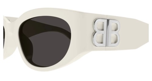 Balenciaga BB0324SK - 004 - 55 Sonnenbrillen Weiß Oval