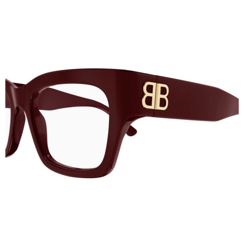 Balenciaga BB0325O - 004 - 52 Brillenfassungen Rot Eckig
