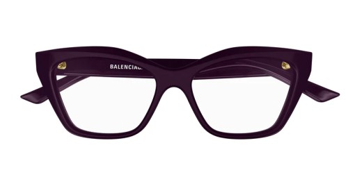 Balenciaga BB0342O - 007 - 55 Brillenfassungen Lila Cat Eye