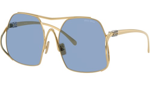 MIU MIU MU A55S - 5AK30U - 57 Sonnenbrillen Gold Eckig