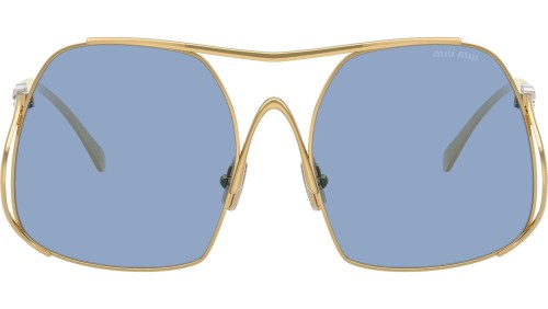 MIU MIU MU A55S - 5AK30U - 57 Sonnenbrillen Gold Eckig