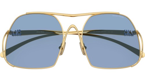 MIU MIU MU A55S - 5AK30U - 57 Sonnenbrillen Gold Eckig