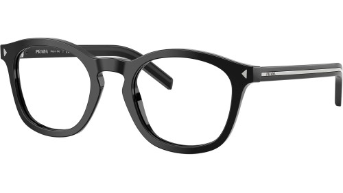 PRADA PR C04V - 16K1O1 - 51 Brillenfassungen Schwarz Kissenform (Abgerundet)