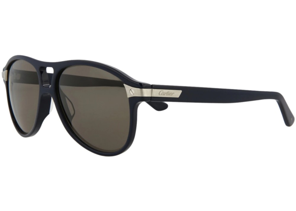 Cartier CT0081S - 002 - 56 Sonnenbrillen Dark Blue Pilot (Aviator)