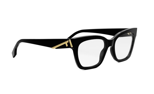 Fendi FE50073I - 001 - 52 Brillenfassungen Schwarz Eckig