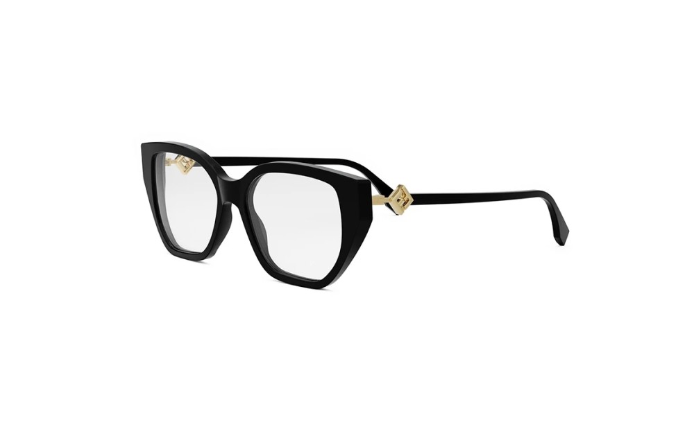 Fendi FE50100I - 001 - 53 Brillenfassungen Schwarz Cat Eye