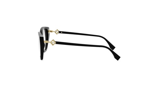 Fendi FE50100I - 001 - 53 Brillenfassungen Schwarz Cat Eye
