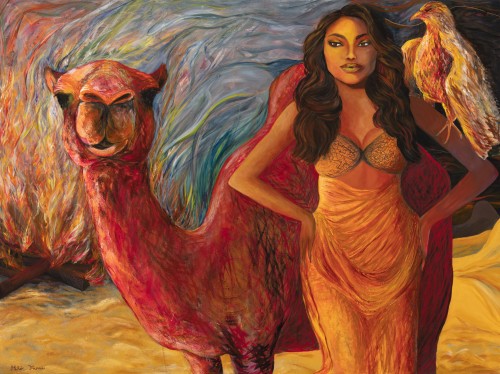 Fanni Mikó - Gemälde - THE DESERT AT NIGHT - 2023, ACRYLIC, CANVAS - 90 X 120