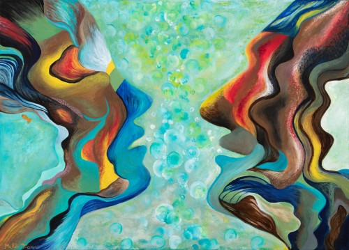 Fanni Mikó YOU AND ME - 2023, ACRYLIC, CANVAS - 50 X 70 Gemälde