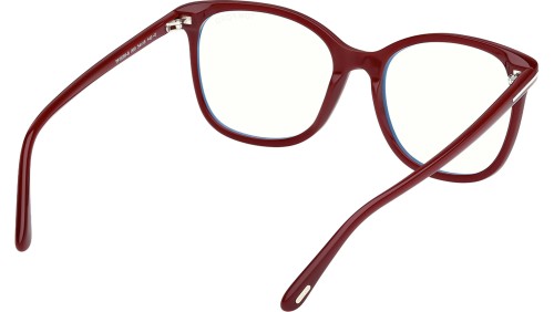 Tom Ford TF6089-B - 069 - 54 - MIT BLAU-VIOLETTEM LICHTFILTER-GLÄSERN Brillenfassungen Burgunder Kissenform (Abgerundet)