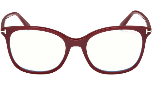 Tom Ford TF6089-B - 069 - 54 - MIT BLAU-VIOLETTEM LICHTFILTER-GLÄSERN Brillenfassungen Burgunder Kissenform (Abgerundet)