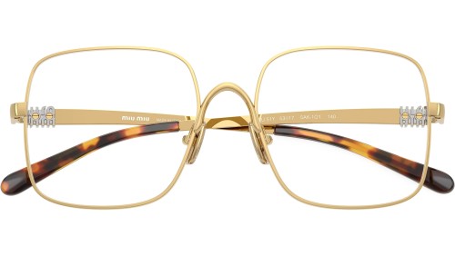 MIU MIU MU 51YV - 5AK1O1 - 53 Brillenfassungen Gold Eckig