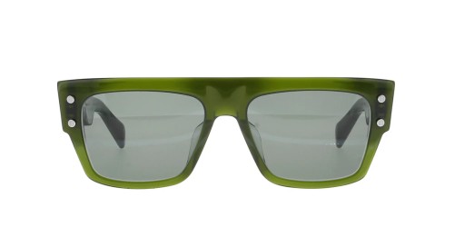 Balmain BPS-116 B-III - C - 56 Sonnenbrillen Grün Flacher Oberteil