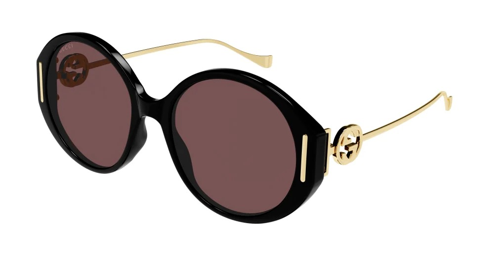 Gucci GG1202S - 001 - 57 Sonnenbrillen Schwarz Rund
