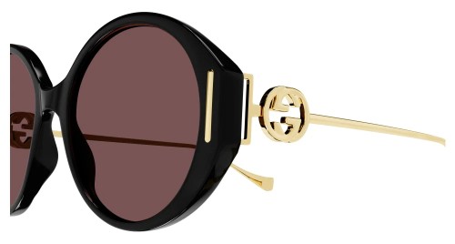 Gucci GG1202S - 001 - 57 Sonnenbrillen Schwarz Rund