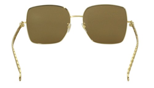 Gucci GG0724S WITHOUT CHAIN - 002 - 61 Sonnenbrillen Gold Eckig