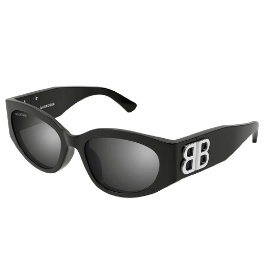 Balenciaga BB0324SK - 007 - 55 Sonnenbrillen Grau Oval