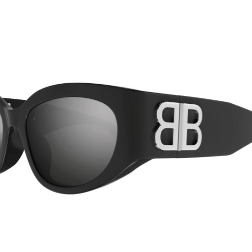 Balenciaga BB0324SK - 007 - 55 Sonnenbrillen Grau Oval