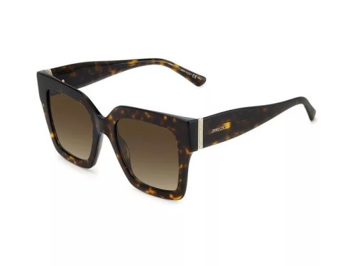 Jimmy Choo EDNA/S - 086HA - 52 Sonnenbrillen Havanna Quadratisch