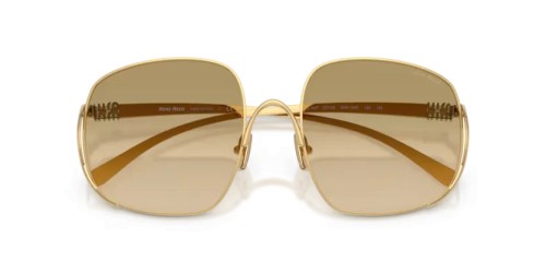 MIU MIU MU A57S - 5AK20S - 57 Sonnenbrillen Gold Eckig