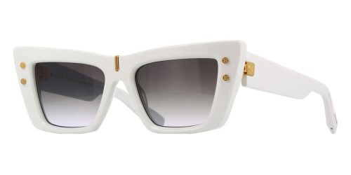 Balmain BPS-156 B-EYE - C - 54 Sonnenbrillen Weiß Cat Eye