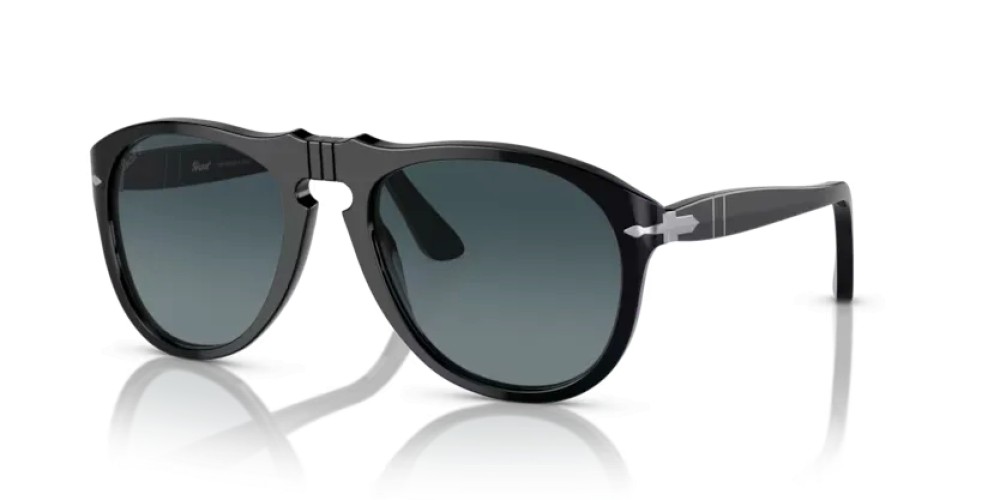 Persol PO0649 - 95/S3 - 56 - MIT POLARISIERTEN GLÄSERN Sonnenbrillen Schwarz Pilot (Aviator)