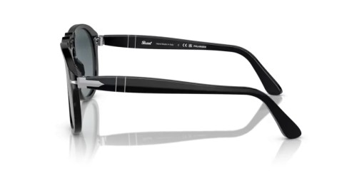 Persol PO0649 - 95/S3 - 56 - MIT POLARISIERTEN GLÄSERN Sonnenbrillen Schwarz Pilot (Aviator)