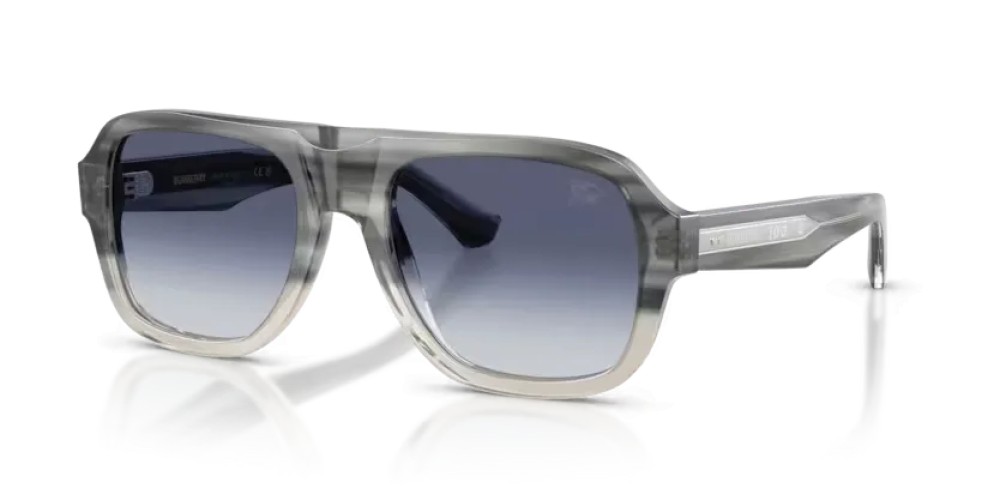 BURBERRY BE4478 - 420814 - 55 Sonnenbrillen Gestreiftes Grau Verlauf Pilot (Aviator)