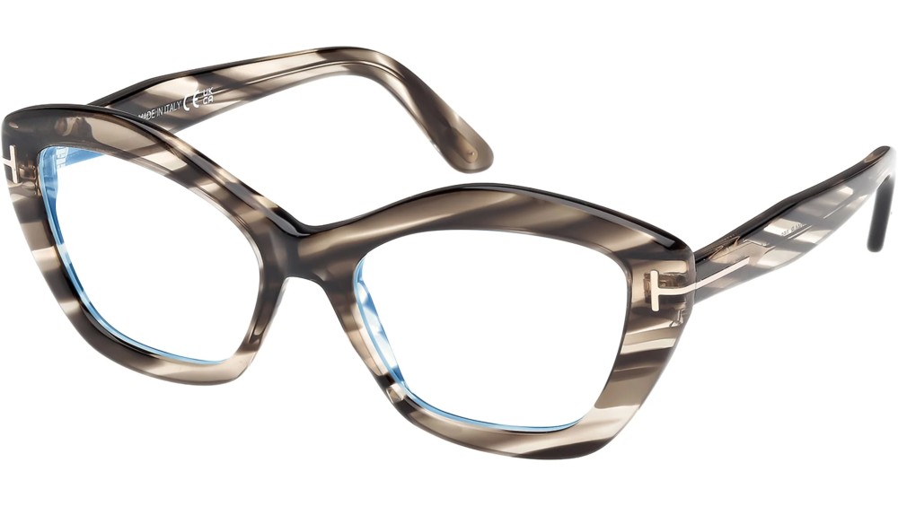 Tom Ford FT6044-B - 056 - 54 - MIT BLAU-VIOLETTEM LICHTFILTER-GLÄSERN Brillenfassungen Cat Eye