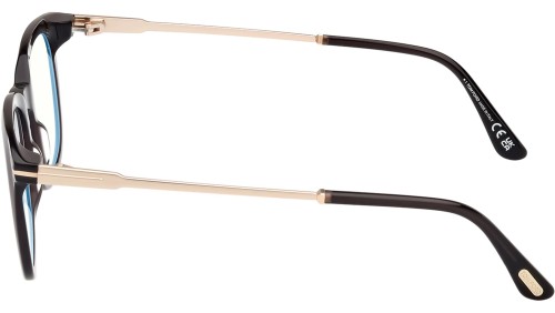 Tom Ford FT5904-B - 005 - 50 - MIT BLAU-VIOLETTEM LICHTFILTER-GLÄSERN Brillenfassungen Eckig