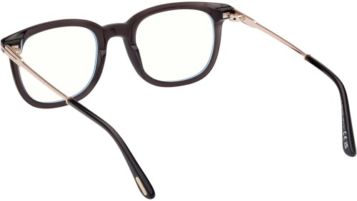 Tom Ford FT5904-B - 005 - 50 - MIT BLAU-VIOLETTEM LICHTFILTER-GLÄSERN Brillenfassungen Eckig