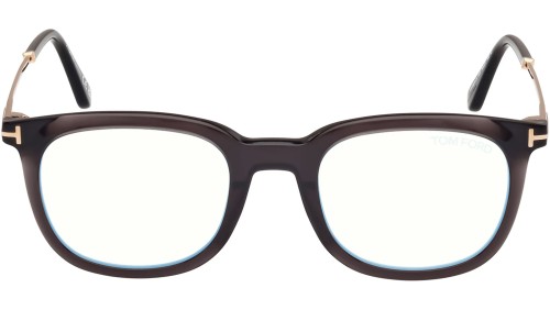 Tom Ford FT5904-B - 005 - 50 - MIT BLAU-VIOLETTEM LICHTFILTER-GLÄSERN Brillenfassungen Eckig
