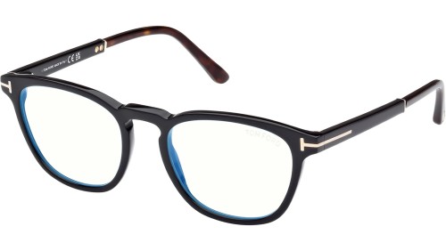Tom Ford FT5890-B - 005 - 51 - MIT BLAU-VIOLETTEM LICHTFILTER-GLÄSERN Brillenfassungen Rund