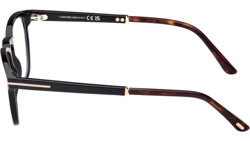 Tom Ford FT5890-B - 005 - 51 - MIT BLAU-VIOLETTEM LICHTFILTER-GLÄSERN Brillenfassungen Rund