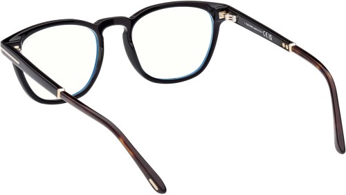 Tom Ford FT5890-B - 005 - 51 - MIT BLAU-VIOLETTEM LICHTFILTER-GLÄSERN Brillenfassungen Rund