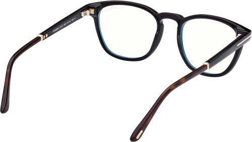 Tom Ford FT5890-B - 005 - 51 - MIT BLAU-VIOLETTEM LICHTFILTER-GLÄSERN Brillenfassungen Rund