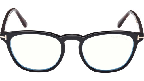 Tom Ford FT5890-B - 005 - 51 - MIT BLAU-VIOLETTEM LICHTFILTER-GLÄSERN Brillenfassungen Rund