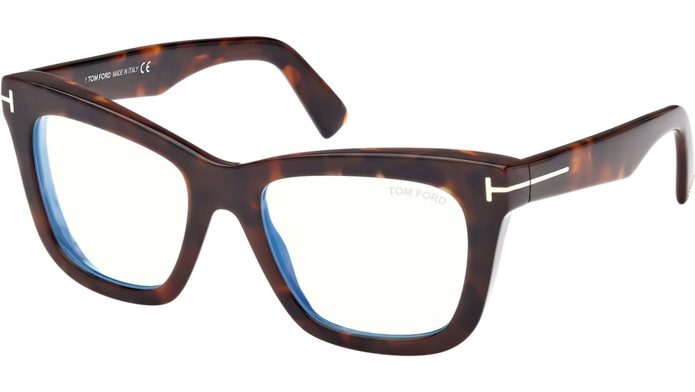 Tom Ford FT5881-B - 052 - 52 - MIT BLAU-VIOLETTEM LICHTFILTER-GLÄSERN Brillenfassungen Cat Eye