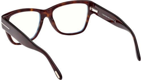 Tom Ford FT5878-B - 052 - 55 - MIT BLAU-VIOLETTEM LICHTFILTER-GLÄSERN Brillenfassungen Cat Eye