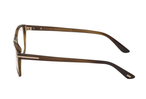 Tom Ford FT5718-Private Collection REAL HORN - 064 - 52 Brillenfassungen Braun Eckig