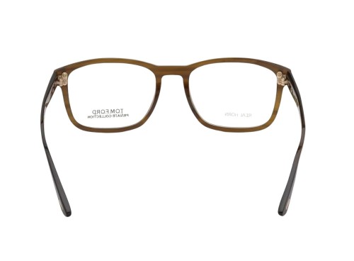 Tom Ford FT5718-Private Collection REAL HORN - 064 - 52 Brillenfassungen Braun Eckig