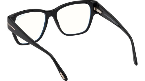 Tom Ford FT5745-B - 001 - 54 - MIT BLAU-VIOLETTEM LICHTFILTER-GLÄSERN Brillenfassungen Schwarz Eckig