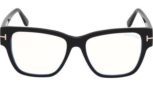 Tom Ford FT5745-B - 001 - 54 - MIT BLAU-VIOLETTEM LICHTFILTER-GLÄSERN Brillenfassungen Schwarz Eckig