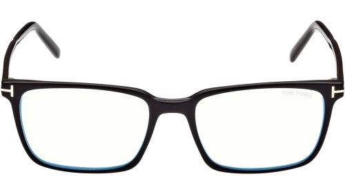 Tom Ford FT5802-B - 001 - 53 - MIT BLAU-VIOLETTEM LICHTFILTER-GLÄSERN Brillenfassungen Eckig