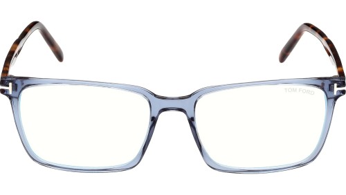 Tom Ford FT5802-B - 090 - 55 - MIT BLAU-VIOLETTEM LICHTFILTER-GLÄSERN Brillenfassungen Eckig