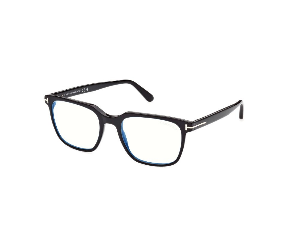 Tom Ford FT5818-B - 001 - 51 - MIT BLAU-VIOLETTEM LICHTFILTER-GLÄSERN Brillenfassungen Eckig